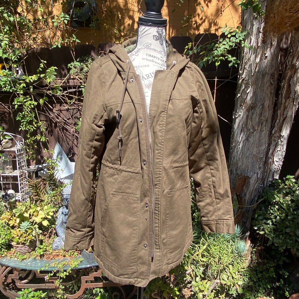 Rip Curl khaki green parka souther puffer jacket NWT M